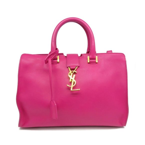Saint Laurent Handbags - Saint Laurent Pink Smooth Leather Cabas Satchel